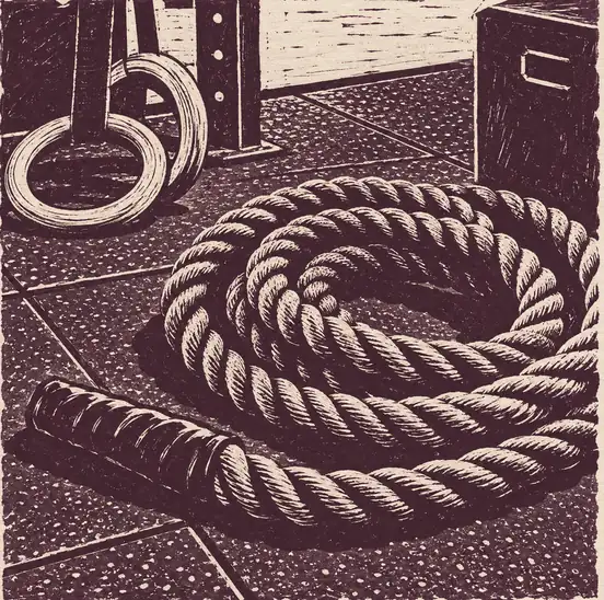 Illustration of fitness businesses equipment and workspace